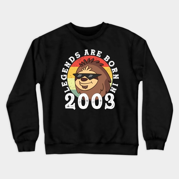 Birthday 18 Age Eighteen Vintage Retro Crewneck Sweatshirt by Monstershirts